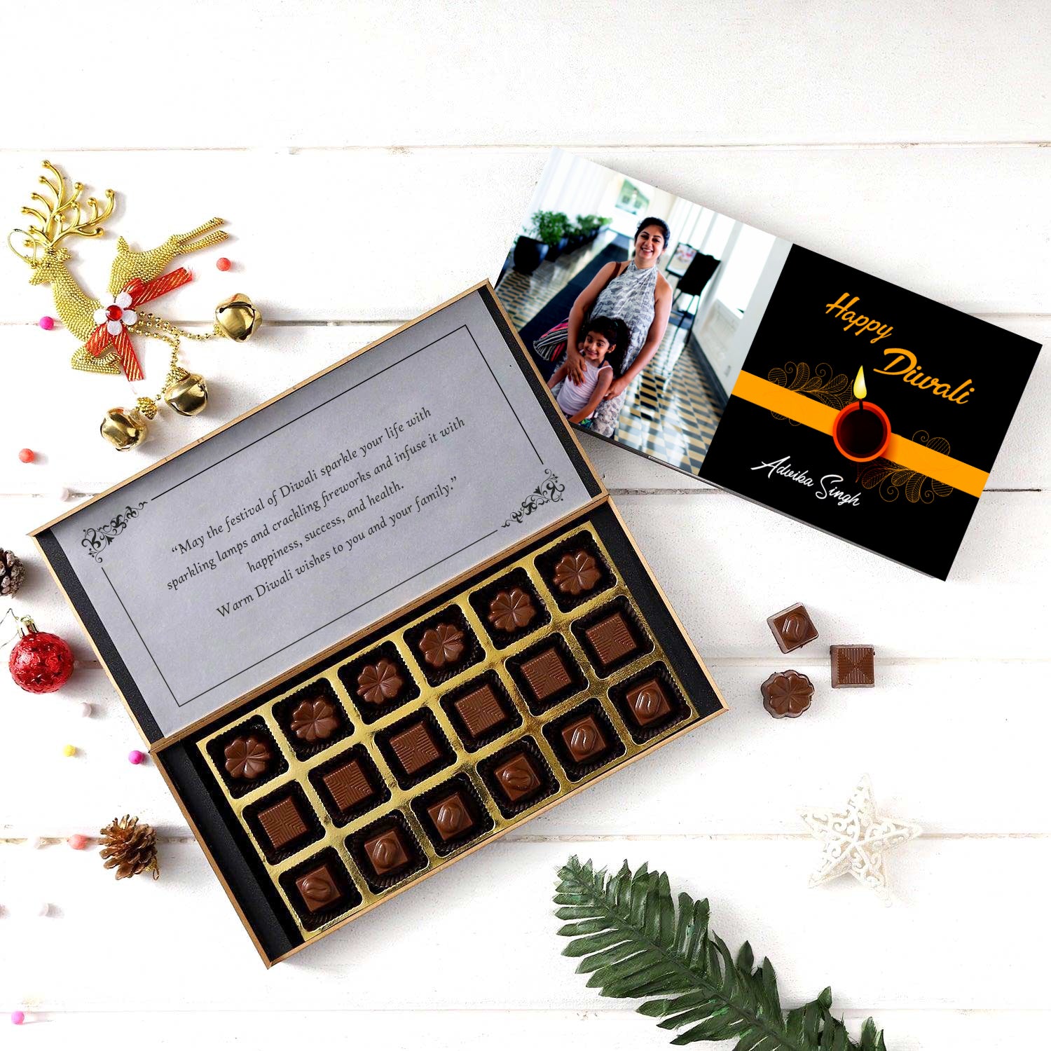 Innovative Diwali gift personalised chocolates box