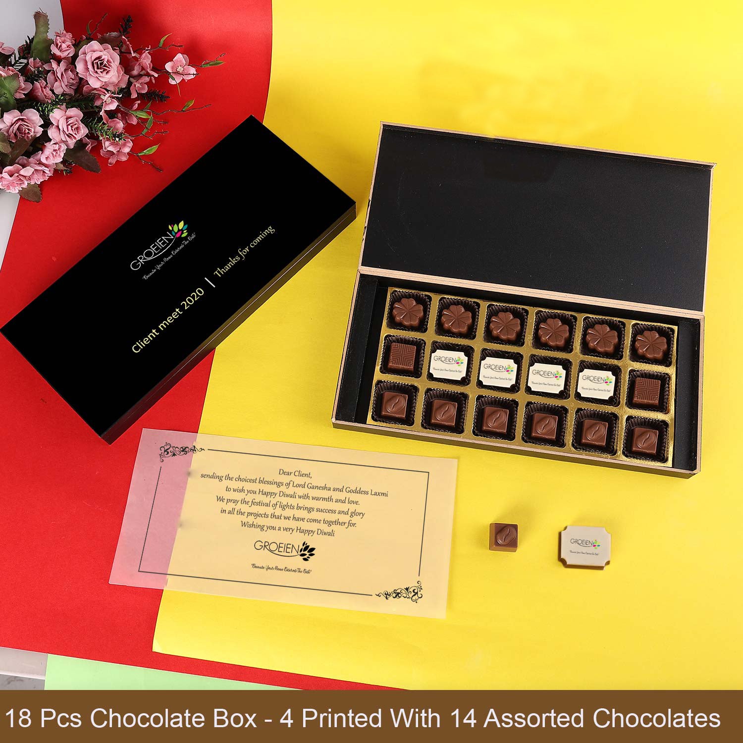 Amazing corporate gift with personalised chocolates