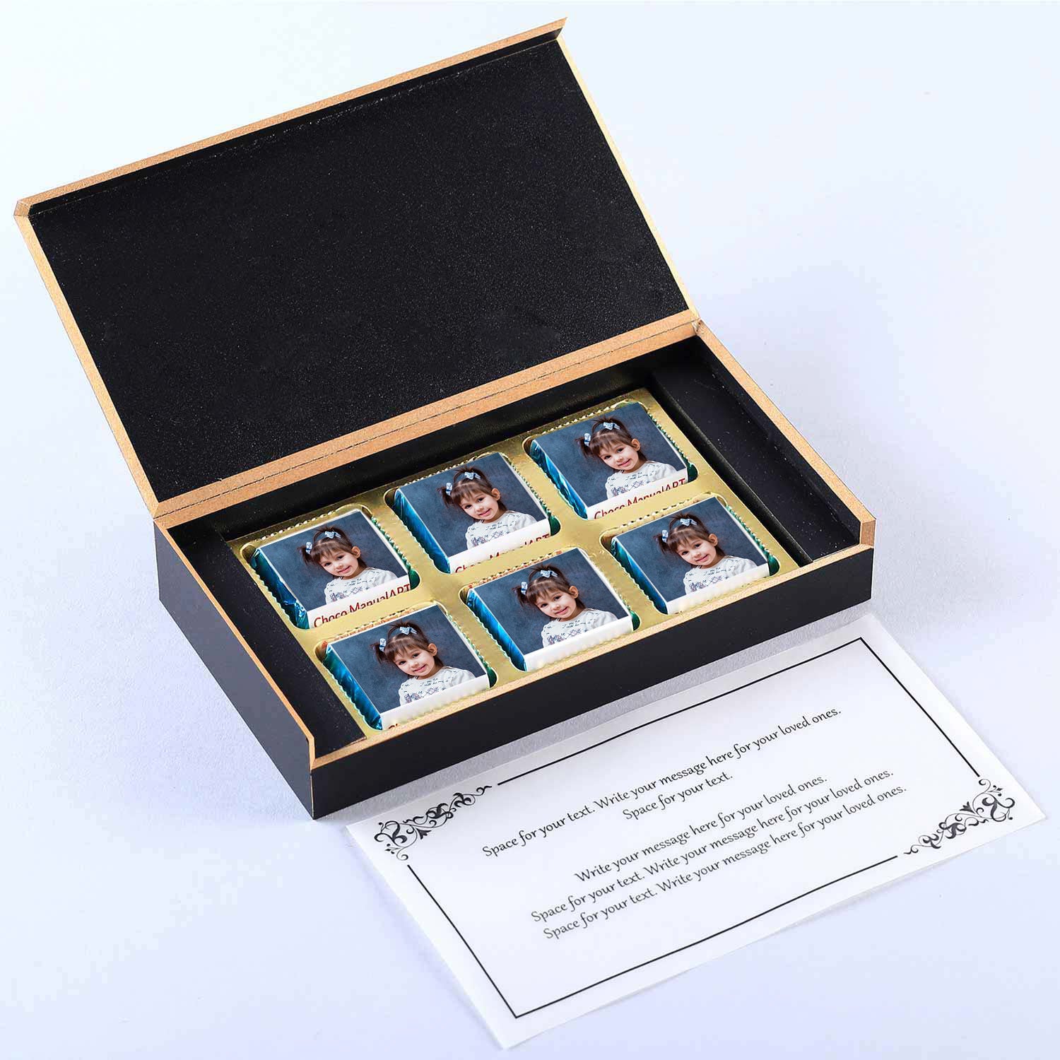 Wrapper Printed Chocolate Gifts with picture on a box