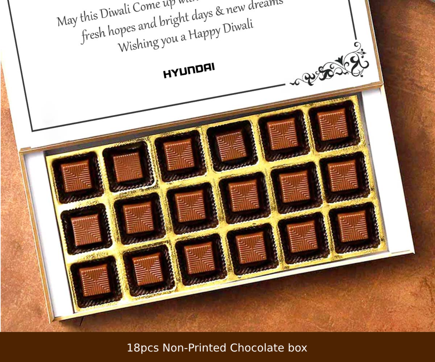 Designer gift box of logo printed chocolates