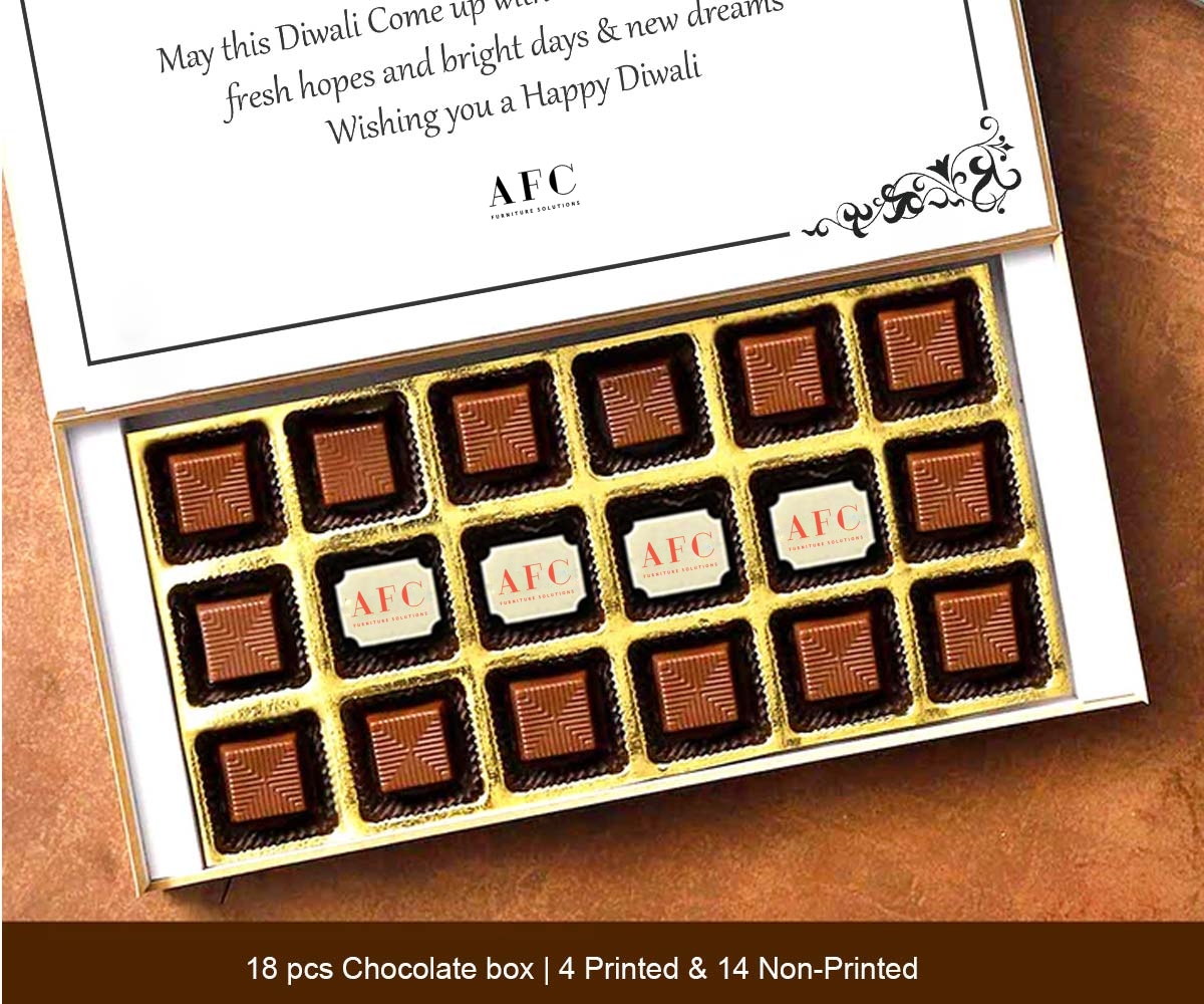 Modern box of chocolates diwali corporate gift