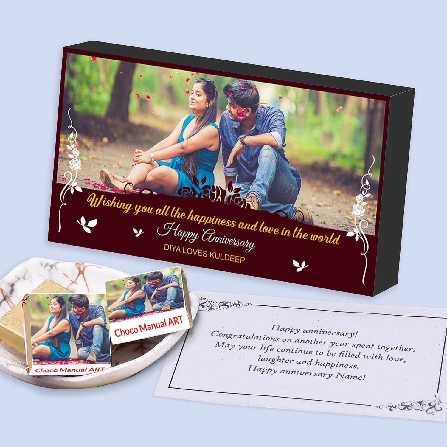 Personalised chocolates with Photo India