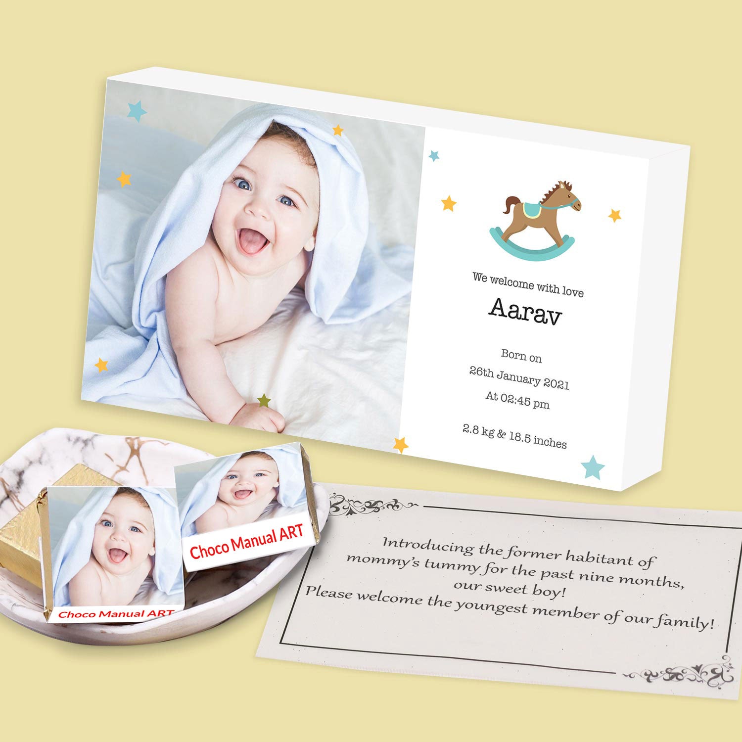 Baby announcement gifts India
