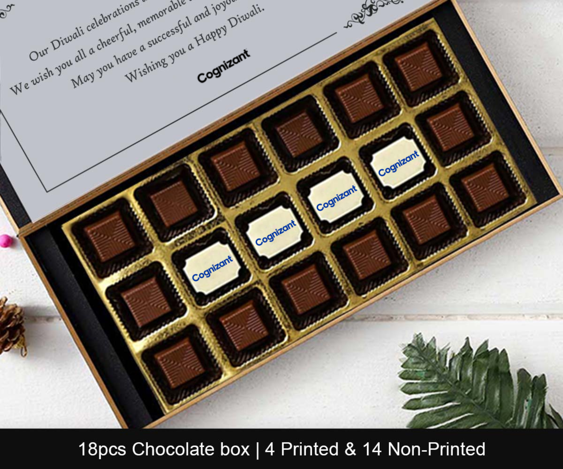 Logo Chocolates with Beautiful black box