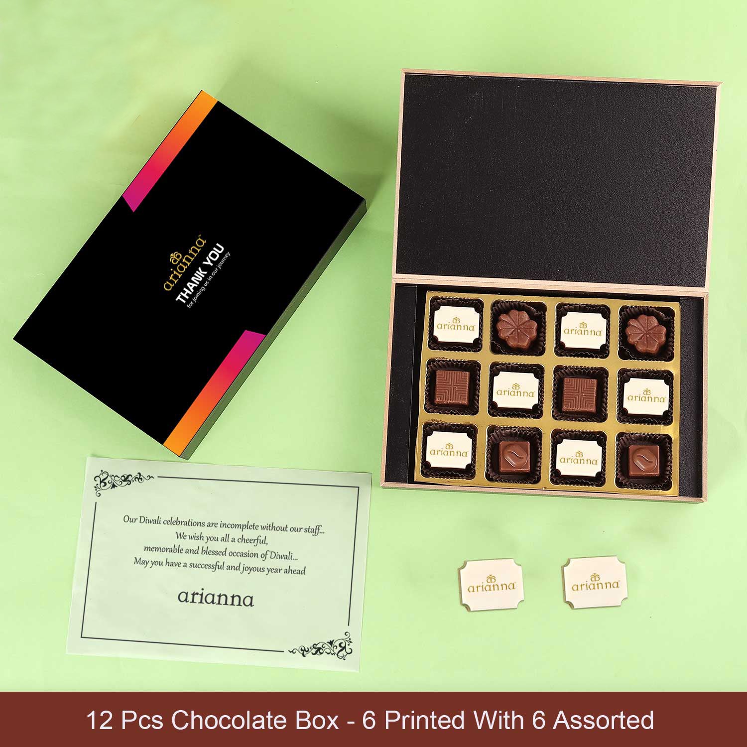 Branded Brand Printed on Chocolates for Corporate Chocolate Gifts - Choco ManualART