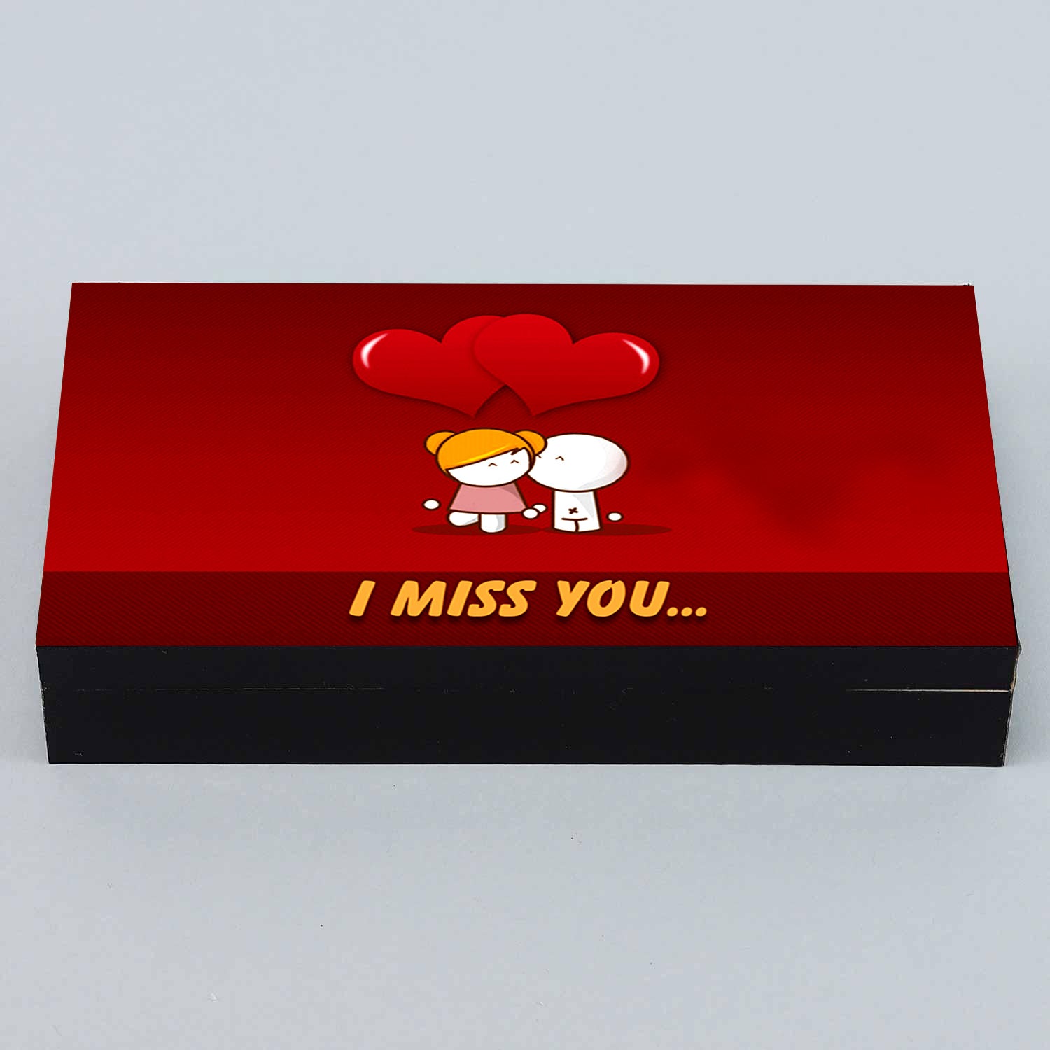 valentine's day miss you chocolate gift for ex girlfriend / Boyfriend with black box