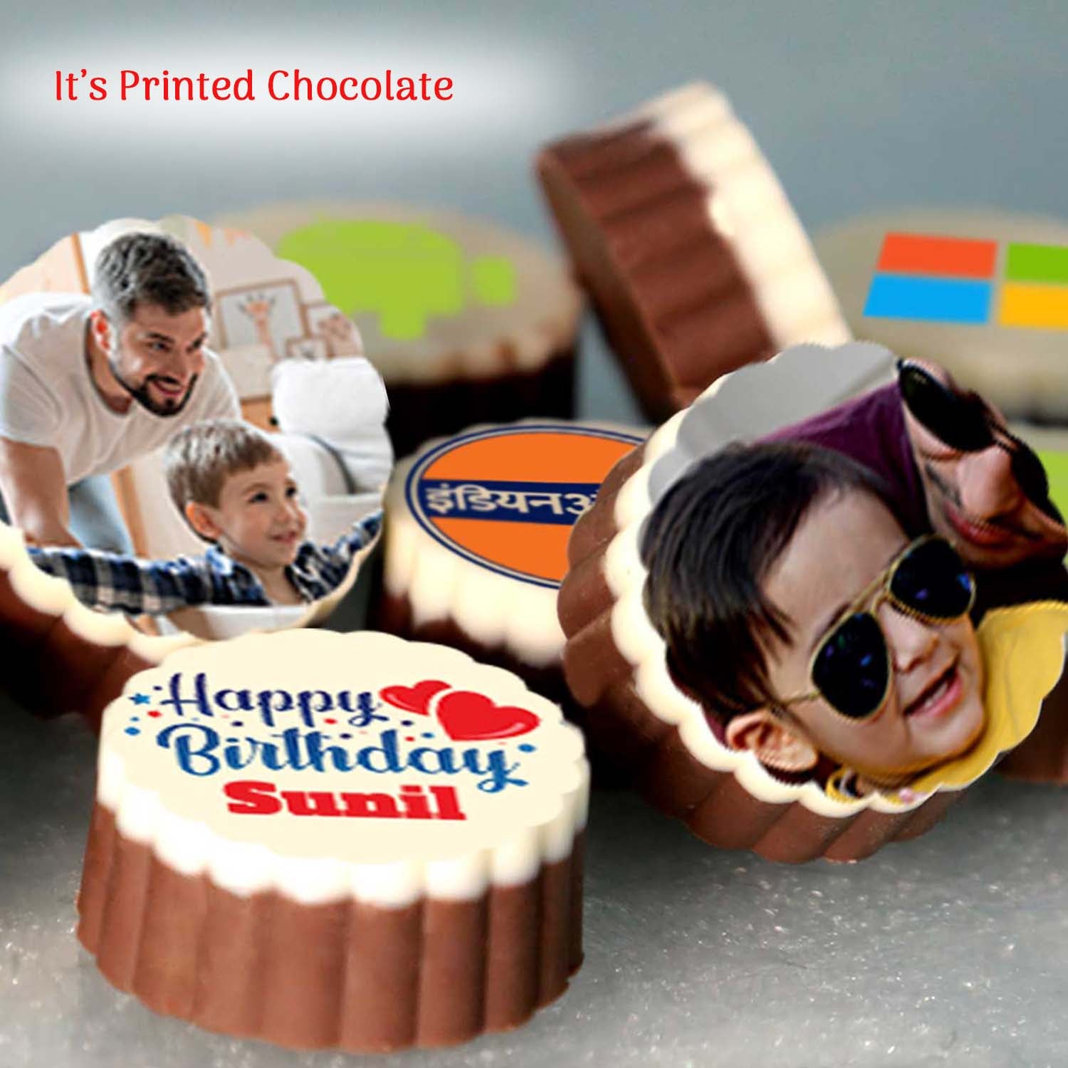 Buy Photo Printed Chocolate with Personalised Name