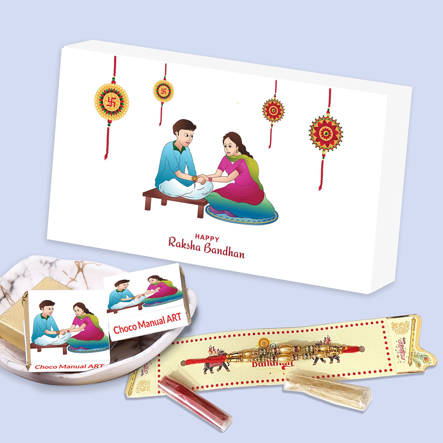 Rakhi gift for sister chocolate online
