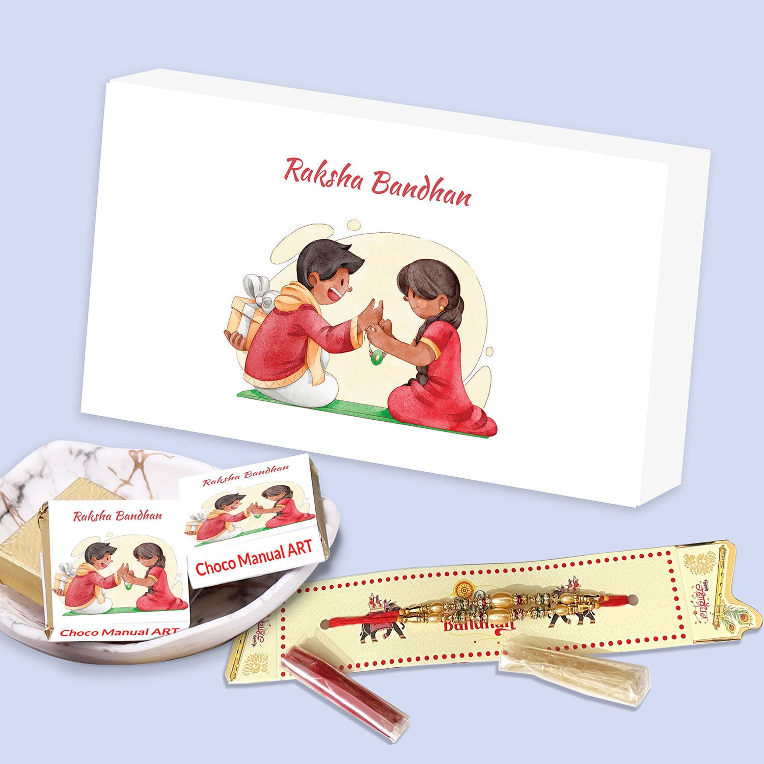 Online Rakhi cute cartoon theme box for little Brother Sister