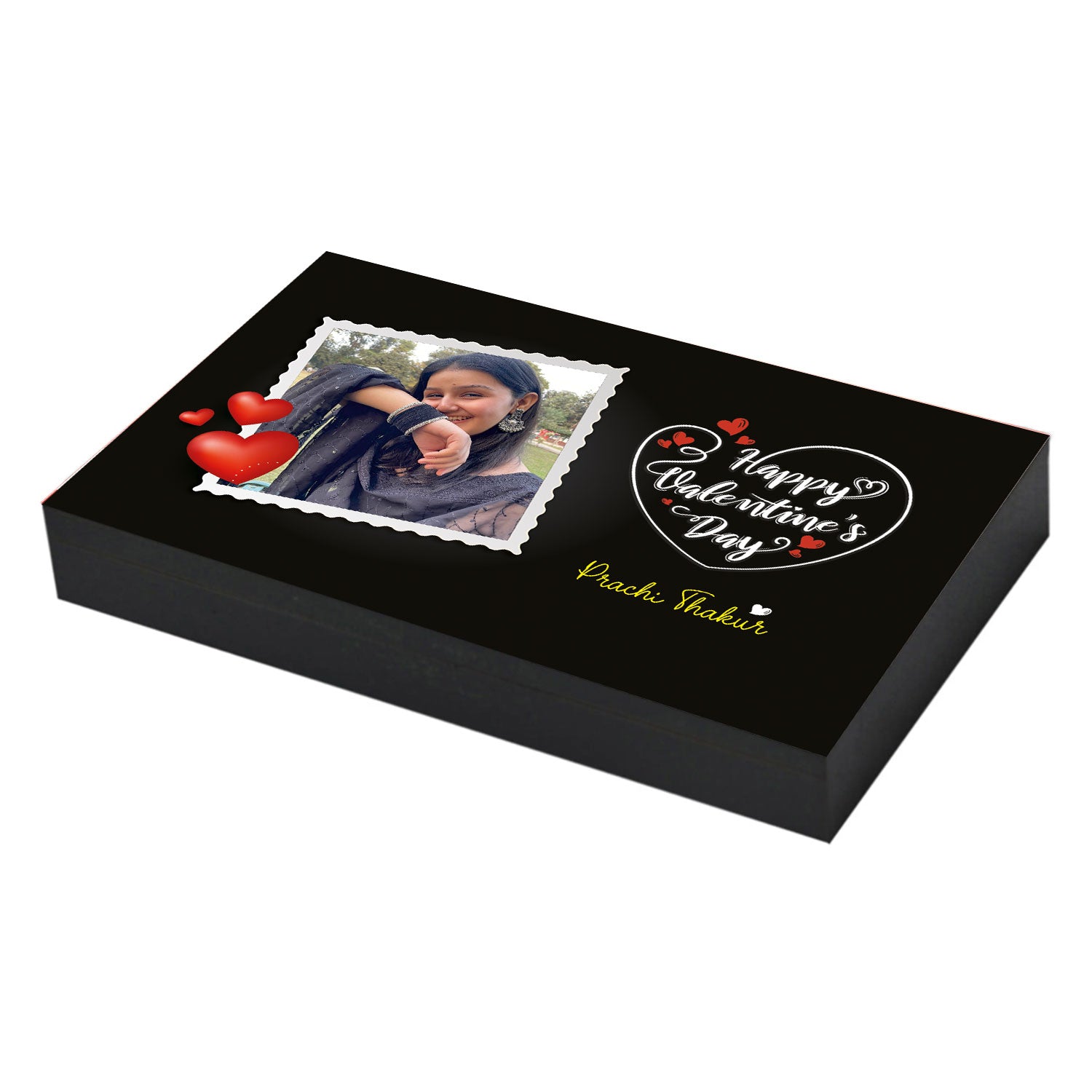 Customized Chocolate Gift Box for Valentine's day Black