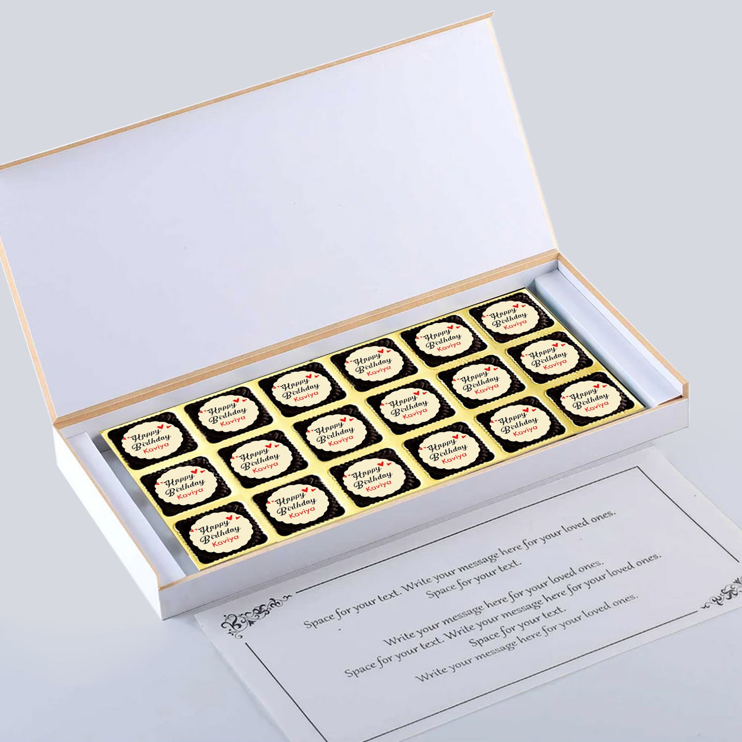 Personalised Chocolates for Birthday with Message Name and Photo