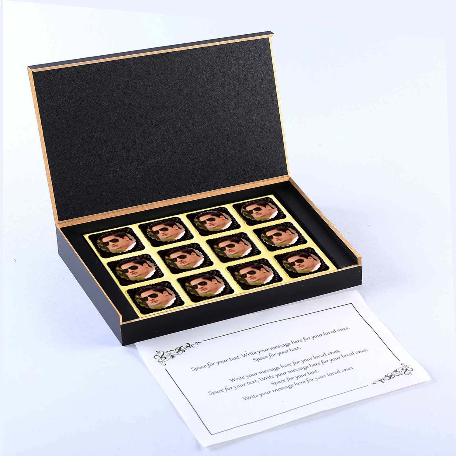 Name printed chocolate box I  Thank you gifts for colleagues I  Delicious chocolates I  Elegant wooden packaging I  Free shipping across India