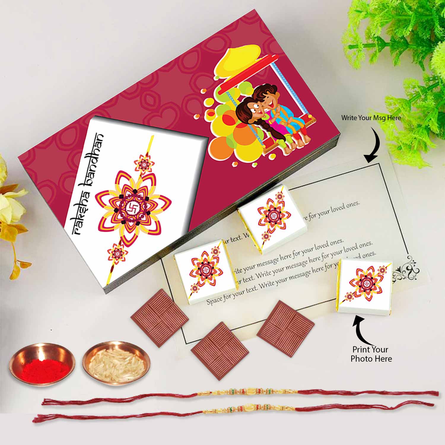 Incredible Raksha Bandhan Customized Rakhi Gift