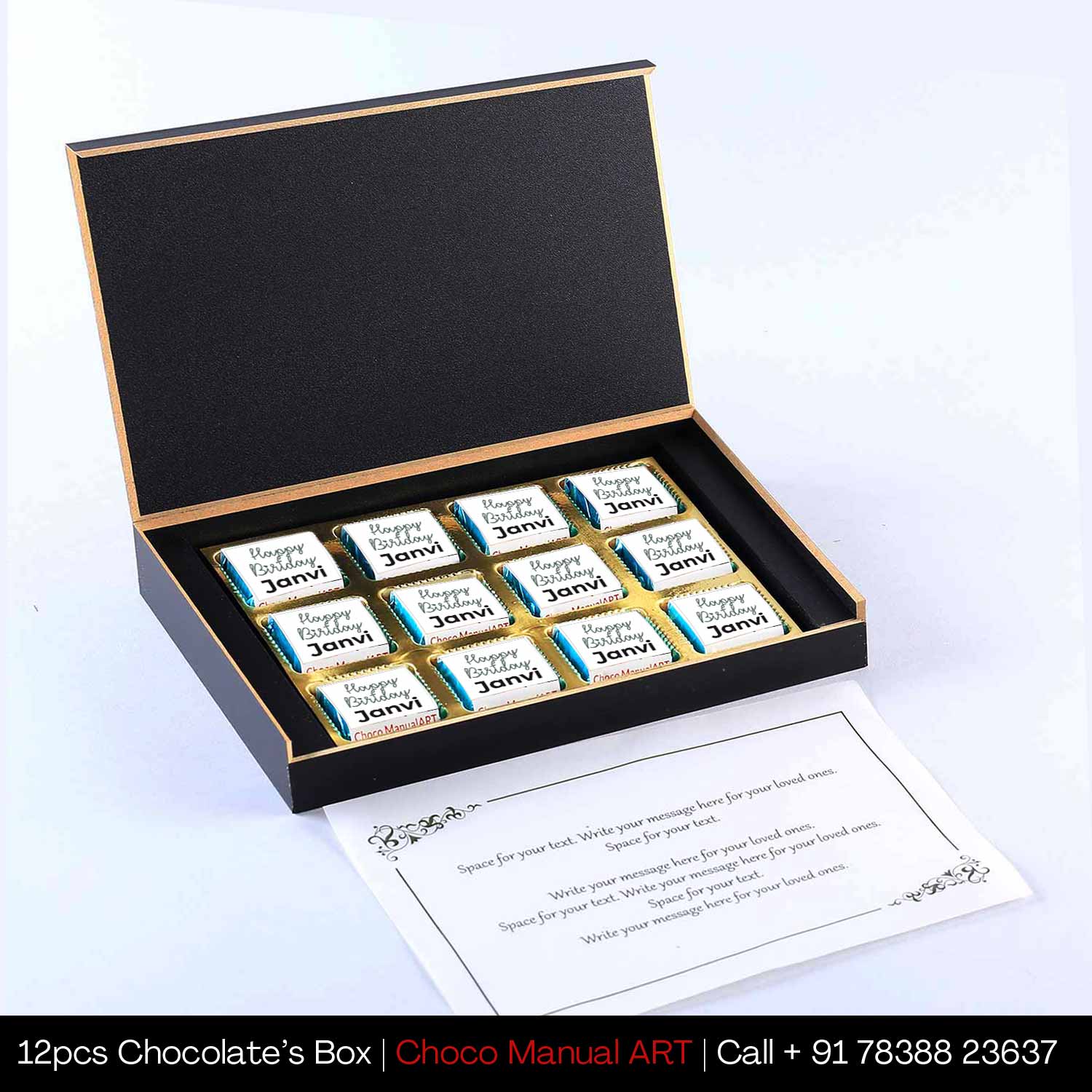 Buy Personalised gifts I Order online for Customised chocolate gift box for Birthday