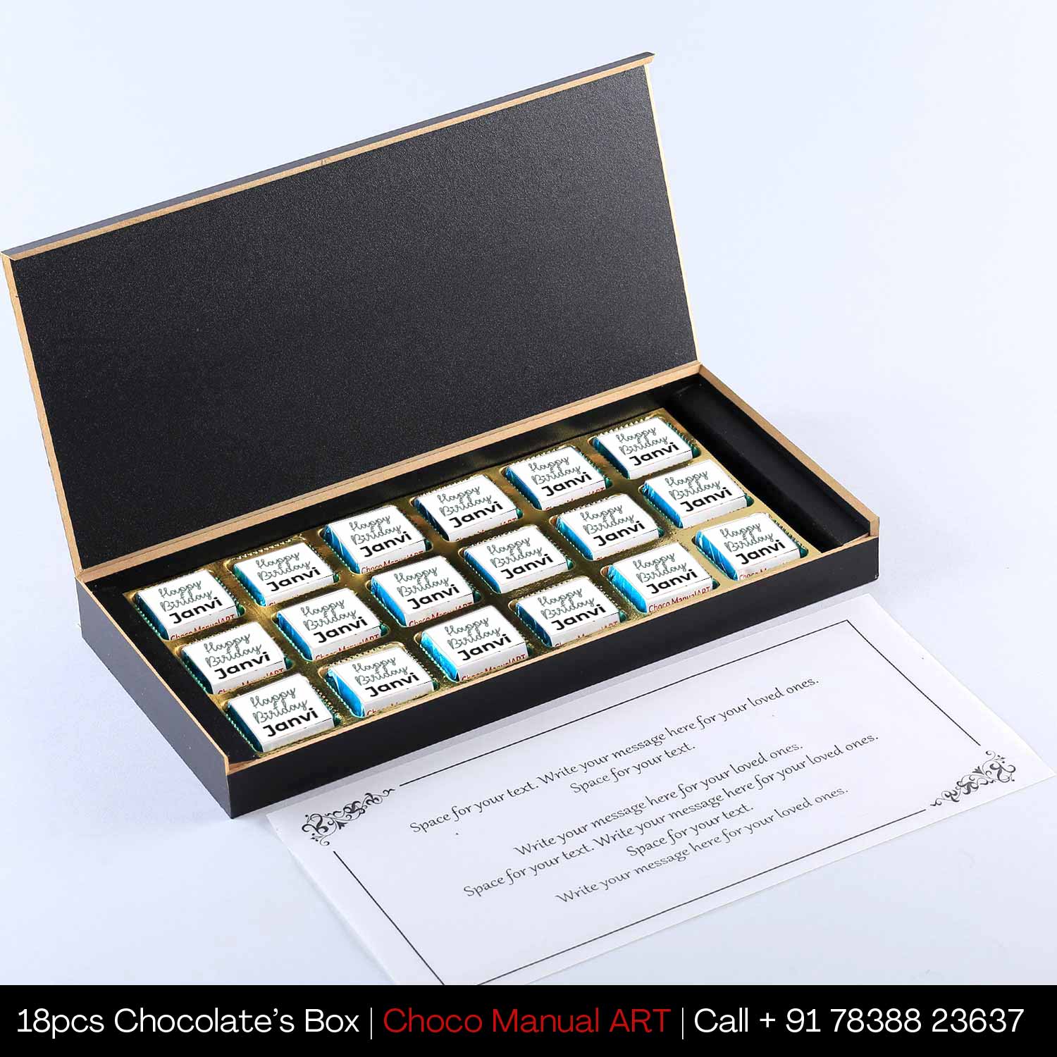 Buy Personalised gifts I Order online for Customised chocolate gift box for Birthday