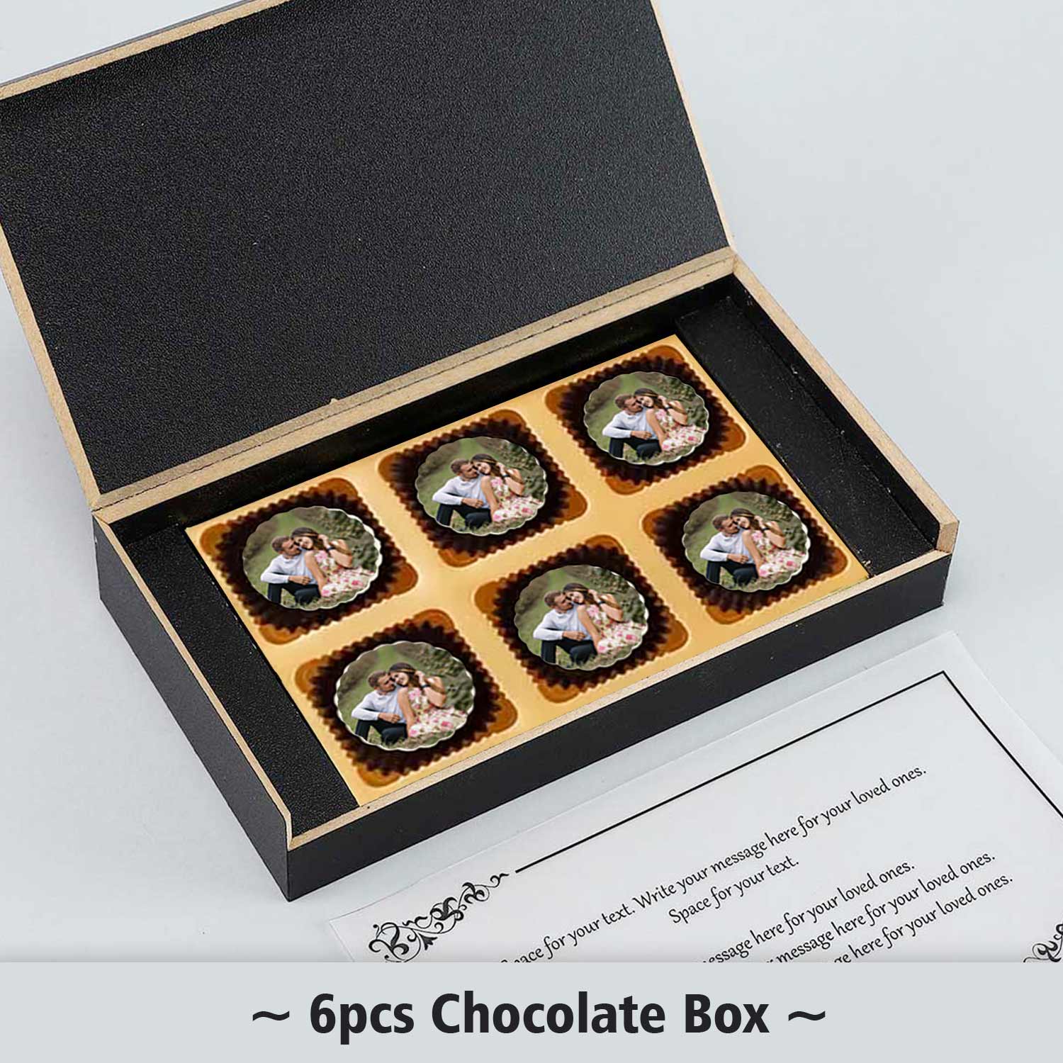 White modern box printed chocolates anniversary return gift