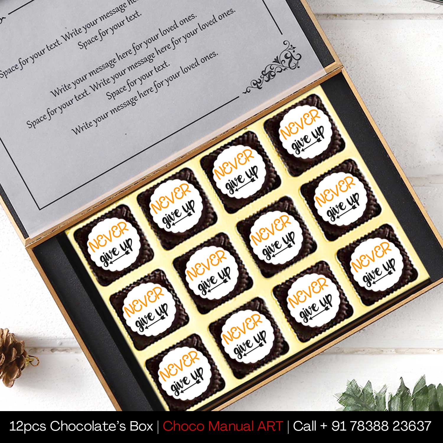 Personalised Printed Chocolate Gifts For Wish Never Give Up