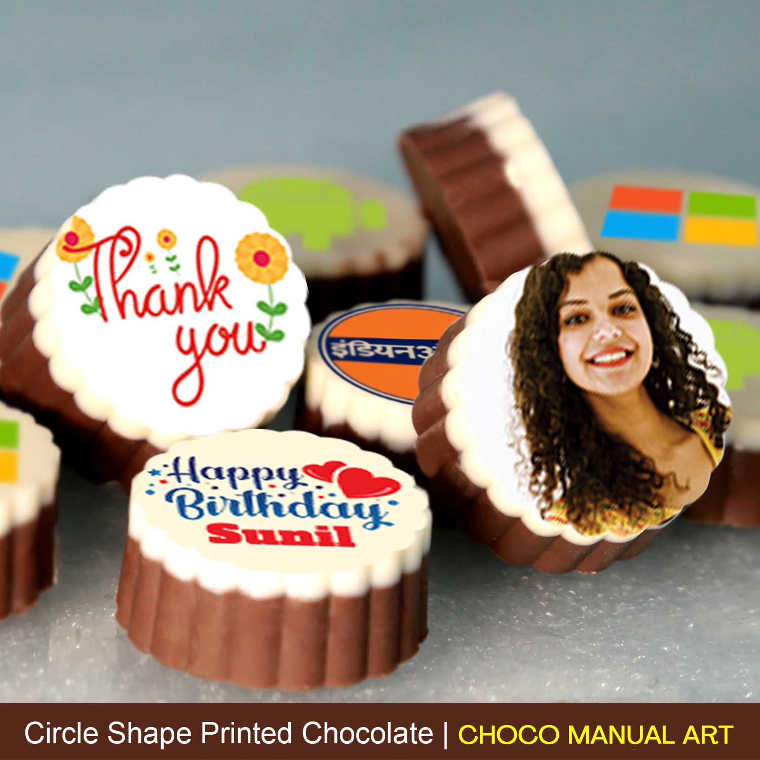 Buy Personalised Chocolate with Photo Name Messages Print on them